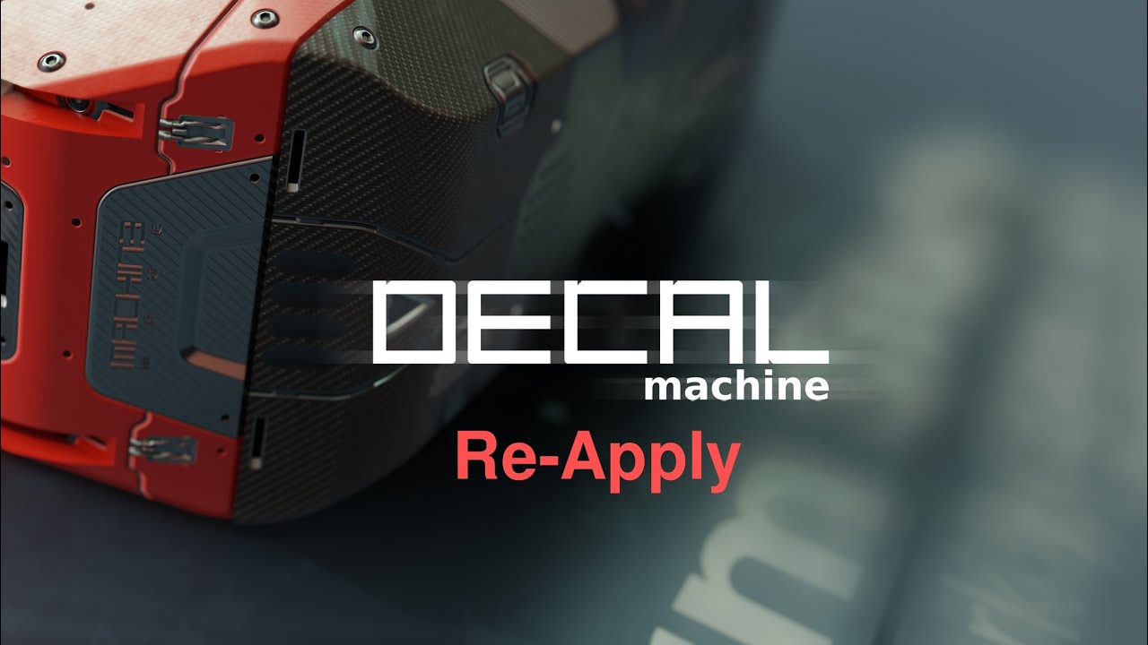 Decal machine blender. Decal machine.
