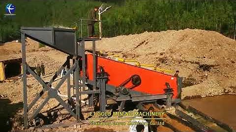 Vibrating screen for gold mining