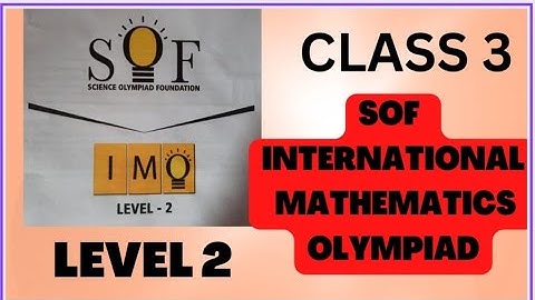 #FavFive | SOF IMO Class 3 Level 2 International Mathematics Olympiad Model Test Paper | #olympiad
