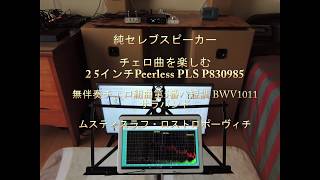 純セレブスピーカー　2.5インチPeerless PLS P830985＜チェロ曲を楽しむ　J S バッハ：無伴奏チェロ組曲第５番サラバンド　ムスティスラフ・ロストロポーヴィチ＞