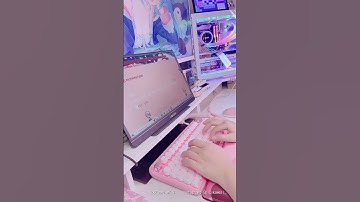 Typing ASMR via AZIO Pink Blossom 🌸 #keyboard #subscribe #asmr #aesthetic