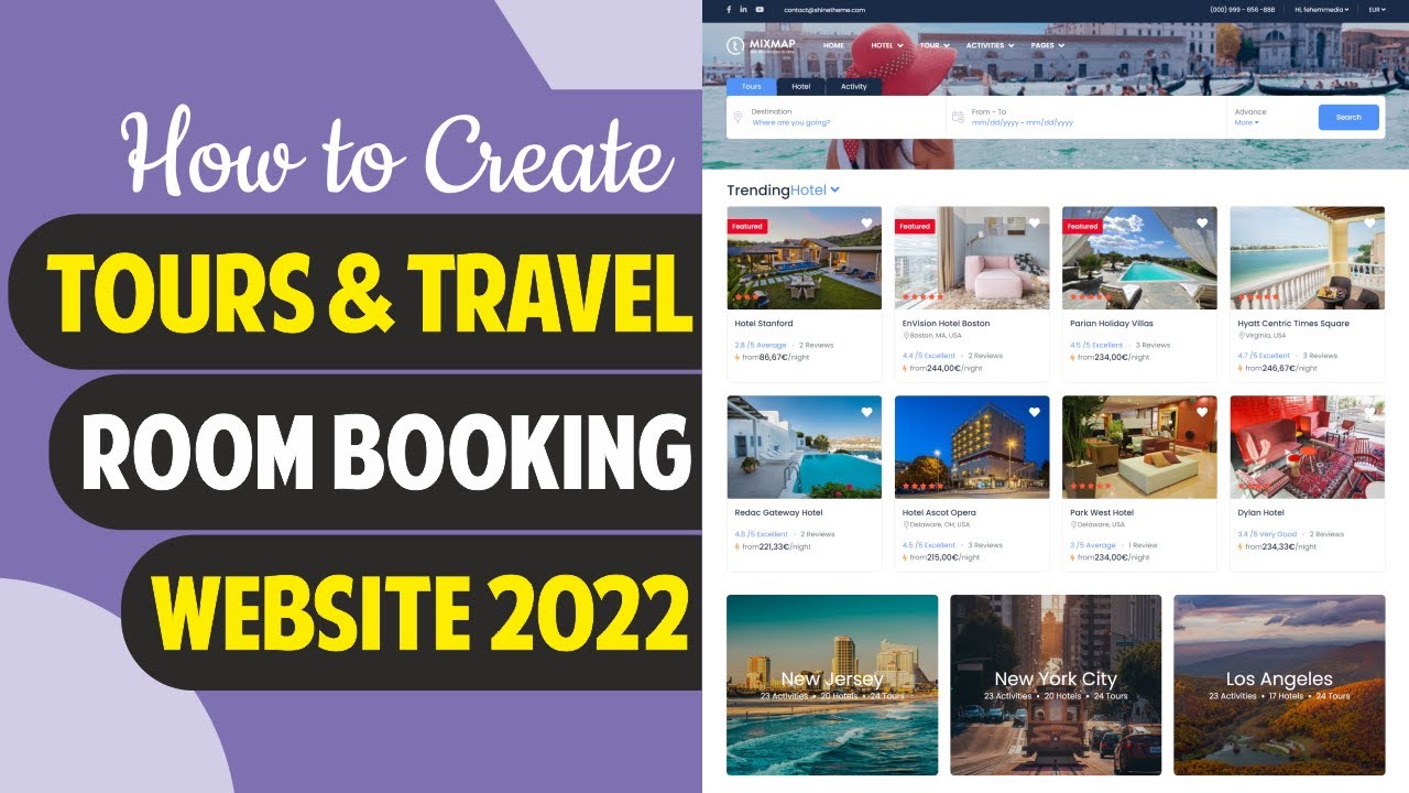 ⁣How to Make Tours, Travels & Hotel Booking Website with WordPress & Traveler Theme 2022