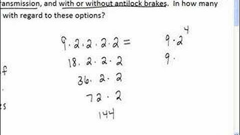 Examples Fundamental Counting Principle