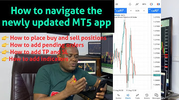 How to add new positions, pending orders, Stop loss, Take profit and indicators on the new MT5 app