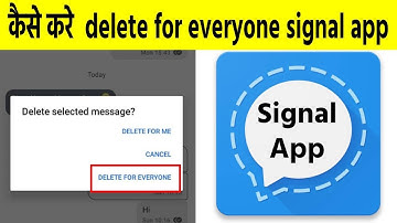 delete  for everyone signal app in hindi | how to delete message for everyone on signal app