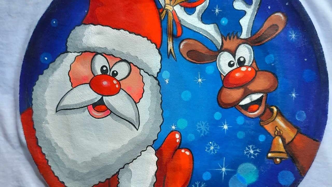 christmas-how-to-paint-on-t-shirt-fabric-painting-youtube