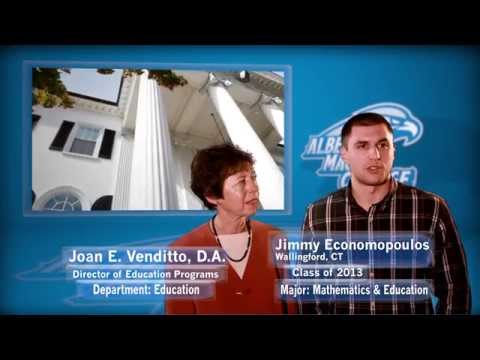 Albertus Magnus College - Jimmy Economopoulos and Prof. Joan Venditto