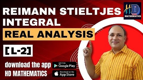 Riemann stieltjes integral/L 2/R S integral /functions of bounded variation real analysis in hindi