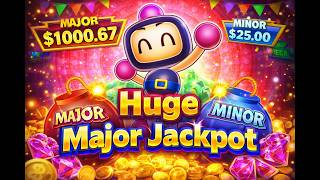 I can’t believe I hit a Huge Major Jackpot on Bomberman Blast! 