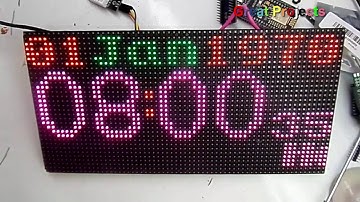 ESP8266 WebServer Weather Station DHT22 RGB Matrix P4 Clock