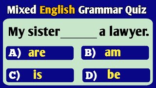 Grammar test | Mixed Grammar Quiz | Grammar Quiz | Grammar Test practice #part 12