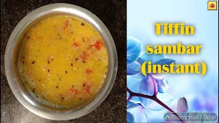 Tiffin sambar | split moong dhal sambar for tiffin |  |instant tiffin sambar | paasi paruppu sambar