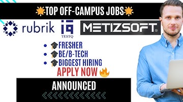 🎯 Rubrik, TQINI, Metizsoft | Biggest Off-Campus Hiring 2025 | Internship + Fresher Jobs | Apply Now!