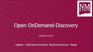 Open OnDemand - Discovery