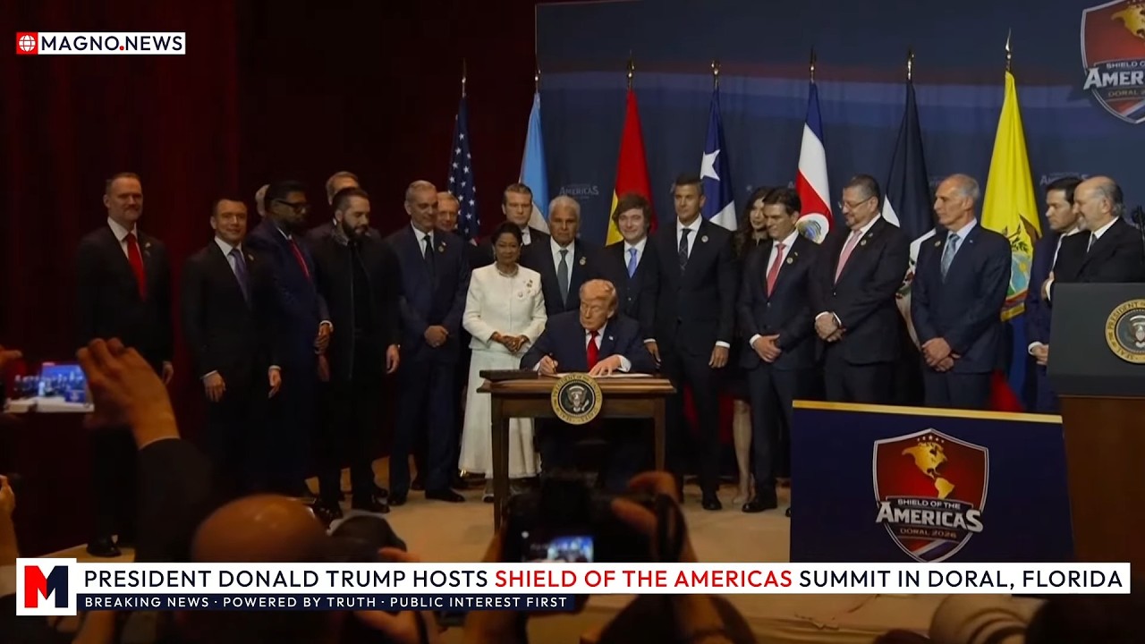 🇺🇸 President Trump Signs Proclamation of Shield of the Americas Summit ...