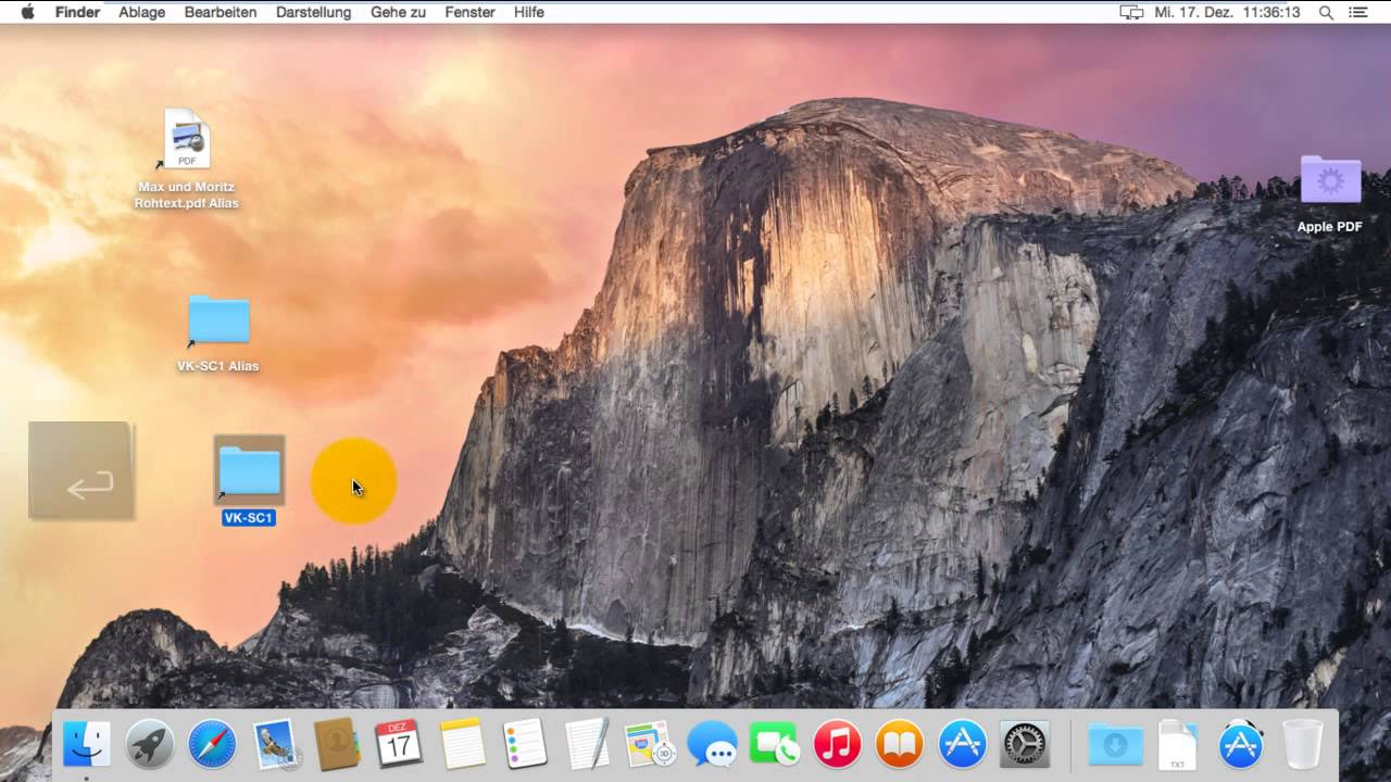 Update Mac OS X Tipps #2 Schreibtisch No2 Alias Verknüpfung auf dem Desktop erstellen