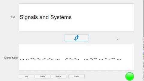 Signals & Systems Final Project - Morse Code Translator