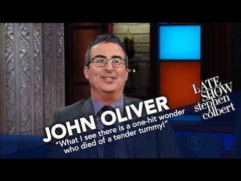 John Oliver And Stephen Make Wax Presidents Fight To The Death