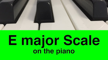 E Major Scale Piano Tutorial✨