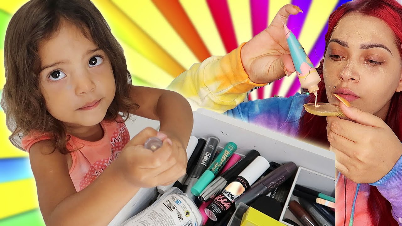 MINHA FILHA DE 3 ANOS DECIDIU MINHA MAKE