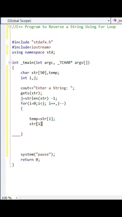 C++ Program to Reverse a String #coding#cplus #programminglanguage # ...