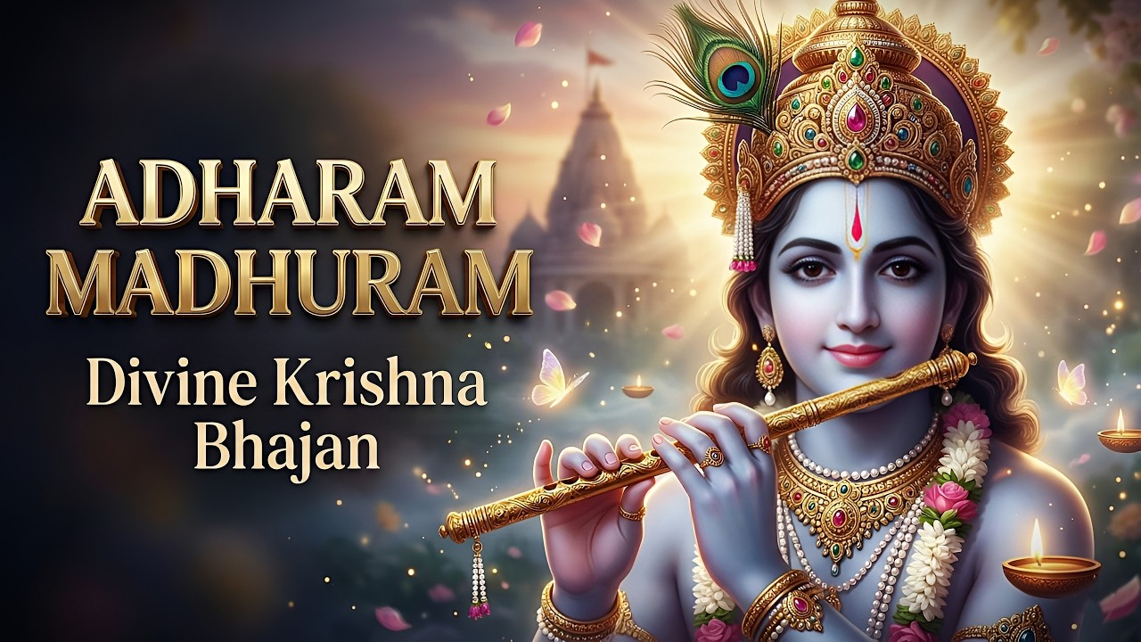 Adharam Madhuram 🦚 | Beautiful Krishna Bhajan | Morning Mantra for ...