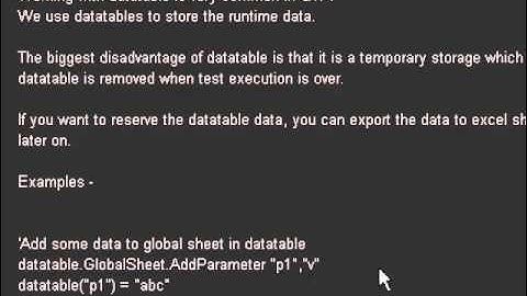 export the datatable sheets to excel sheet in QTP