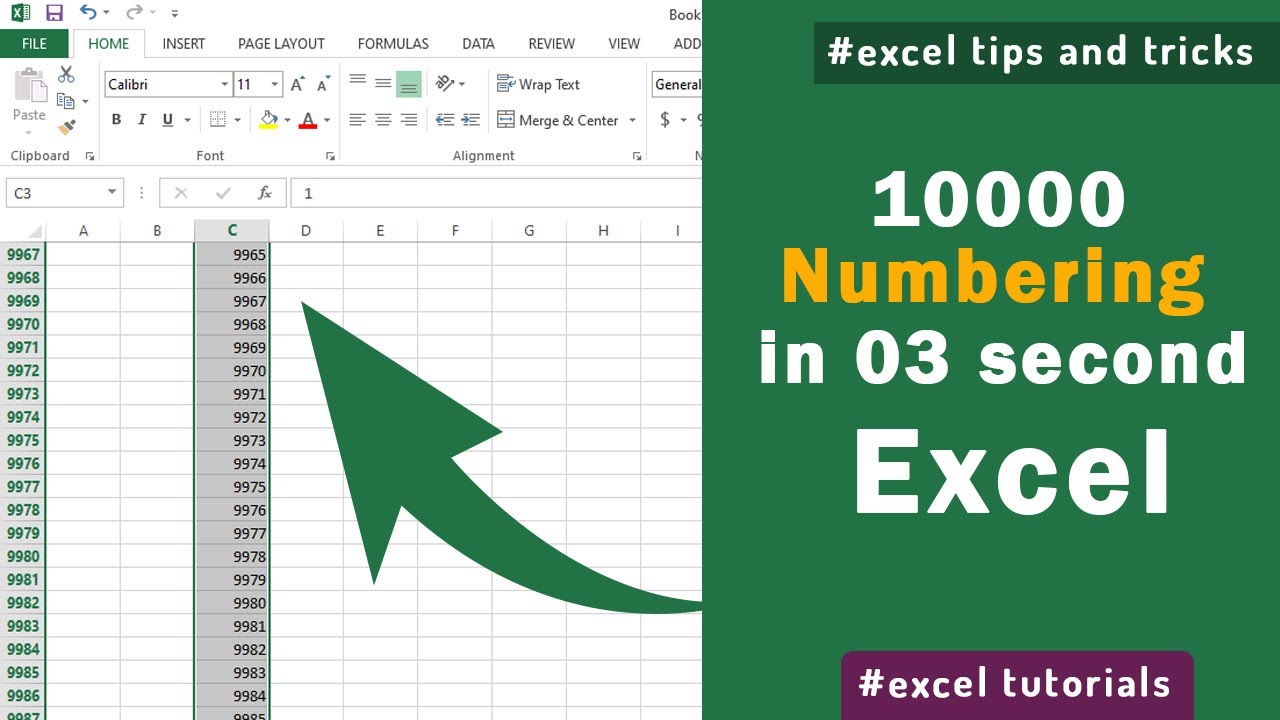 how-to-make-10000-numbering-in-excel-in-3-second-excel-tips-and