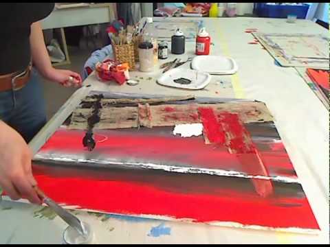 pittura materica - come applicare materiali sui quadri