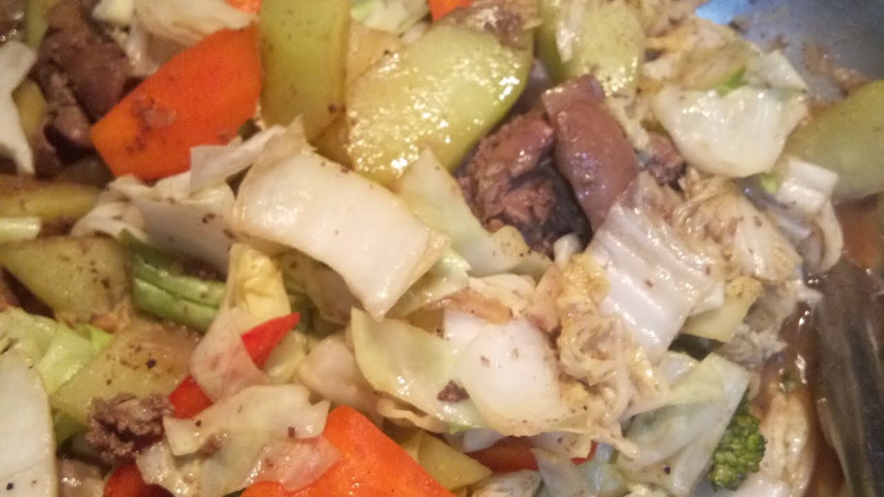 chop suey with liver of chicken panglasang pinoy YouTube