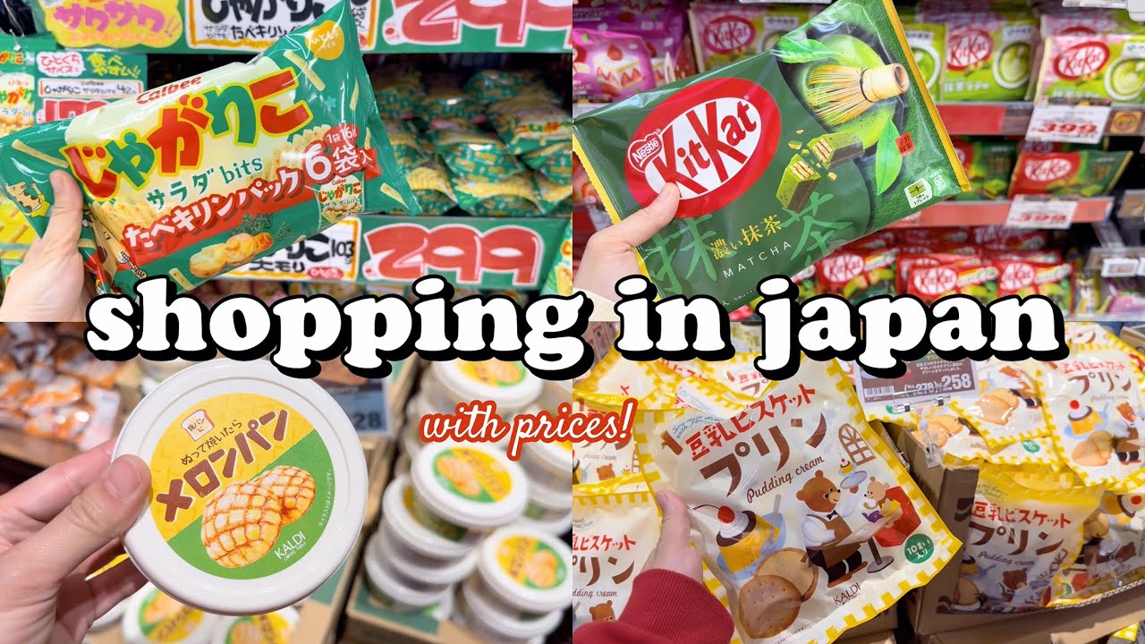 shopping in japan vlog 🇯🇵 food haul with prices! 🍮 Don Quijote & Kaldi Coffee Farm