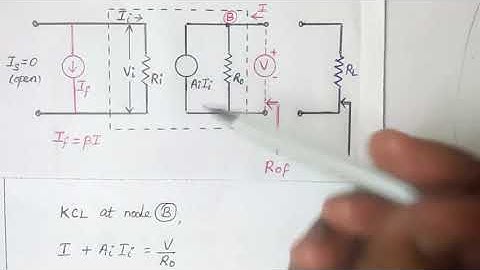 Current Shunt Feedback Amplifier - Input and Output Resistances