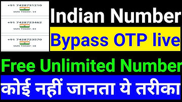 Unlimited Indian phone number Bypass OTP live proof must watch by tricks google