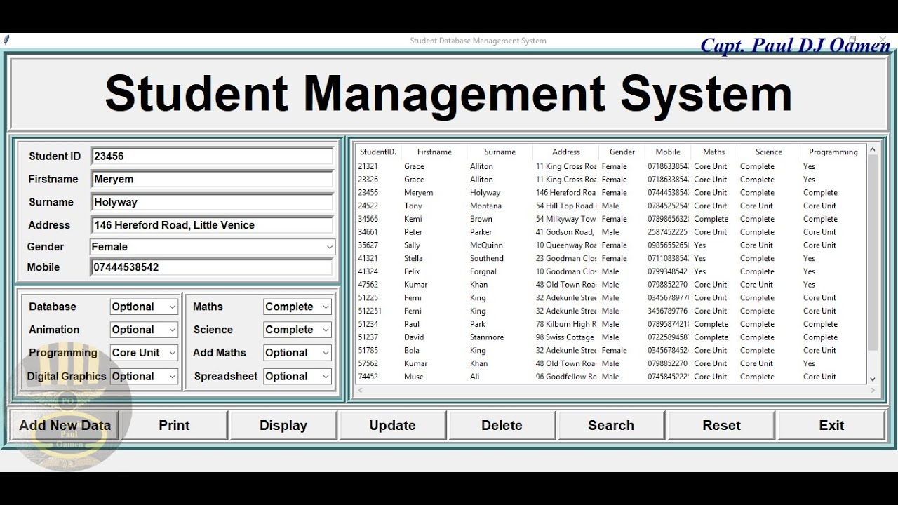 An Overview Of Student Database Management System Developed With MySQL