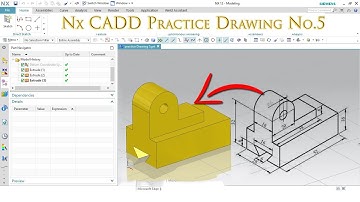 NX Cad Practice Drawing No.5 For Beginners