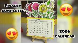 Flower bouquet desk calendar 2026 #viralvideo #2026 #calendar @Vijayacraftvibe  paper magic🥰