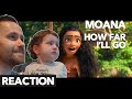 Toddler gets EMOTIONAL watching Moana How Far I&#39;ll Go | REACTION