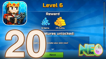 Pixel Gun 3D: Gameplay Walkthrough Part 20 - Reach Level 6! (iOS, Android)