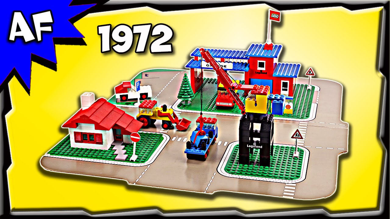 Vintage Lego 1972 Legoland Town Center Set with Roadways 355 Stop Motion Build Review YouTube