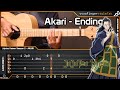 Jujutsu Kaisen S2 ED - AKARI - Acoustic (Fingerstyle Guitar Cover) TAB Tutorial