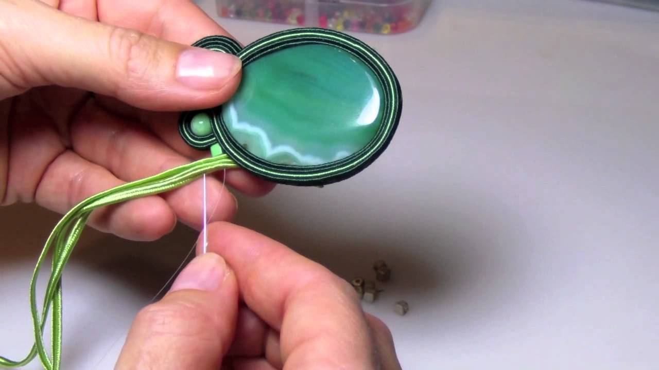 sutasz - soutache - wisior pelny tutorial