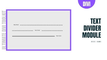 Text Divider Module for Divi | Divi Sumo