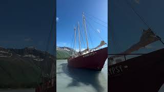 Alaskan Gypsy anchored in front of Steve Cotter Way 😇in my hometown Valdez, Alaska 🥰✨🫶🏼 #alaska