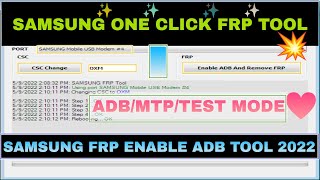 samsung frp enable adb tool 2022 | samsung frp bypass tool | samsung one click frp tool