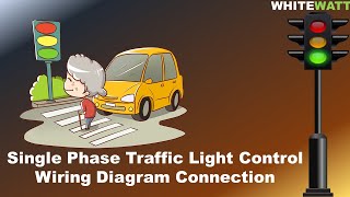 Single-phase traffic light control wiring diagram