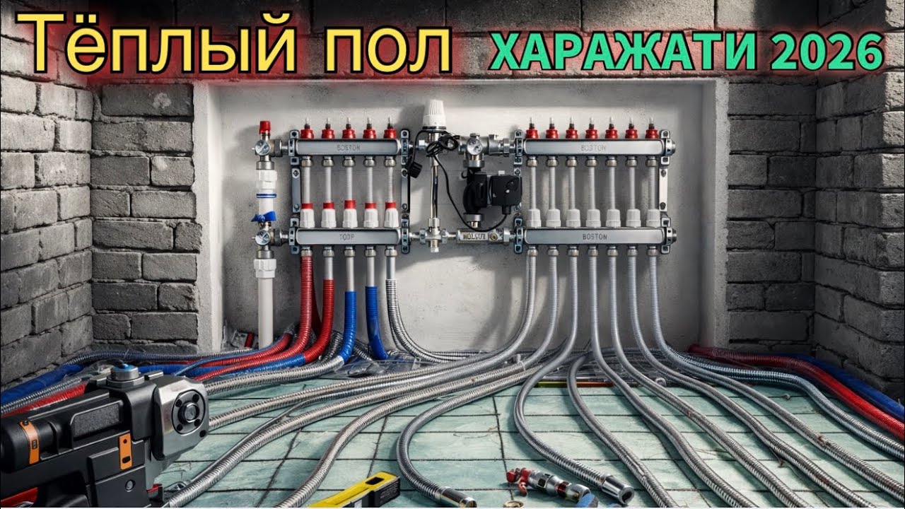 Topli pol narxi 2026 | 1 kvadratiga qancha mablag‘ ketadi? Haqiqiy hisob-kitob! / Тёплый пол сарфи.