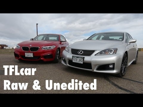 2014 BMW M235i vs Lexus IS F Drag Race: Raw & Unedited