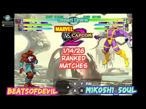 MvC2 Dhalsim BeatsofDevil vs M1k05h1_50uL Ranked Matches 1/14/26 Steam Netplay