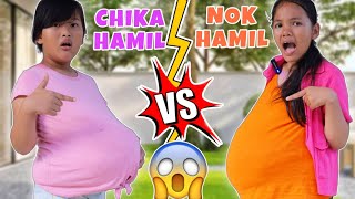 CHIKA VS NOK HAMIL PERUTNYA BESAR GARA GARA INI ...... | CHIKAKU CHANNEL