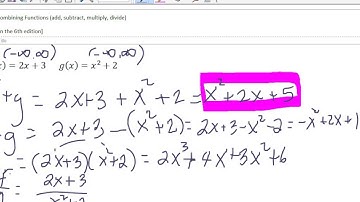 3 6A Combining functions with addition, subtraction, multiplication , division